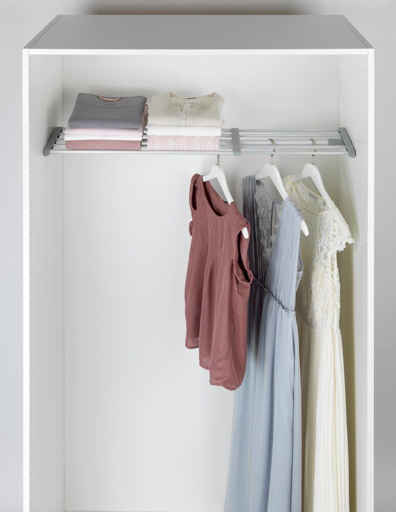 WENKO Support télescopique à pinces Gris/Argent - 70-120 cm - Sans perçage