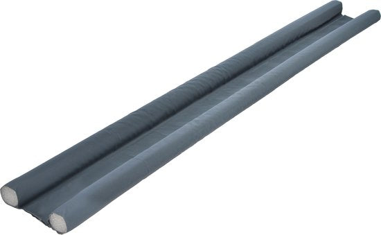 Double coupe-courant d'air pour portes - 2 pièces - 95 cm - Réglable - Gris - Bande coupe-courant d'air - Coupe-courant d'air - Coupe-courant d'air - Rouleau de porte - Coupe-courant d'air - Coussin de porte - Isolation de la porte - Universel