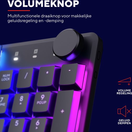 Trust GXT 866 Torix - Clavier gaming mécanique - RGB complet - Commutateurs blancs - PC/PS5 - Qwerty US - Noir