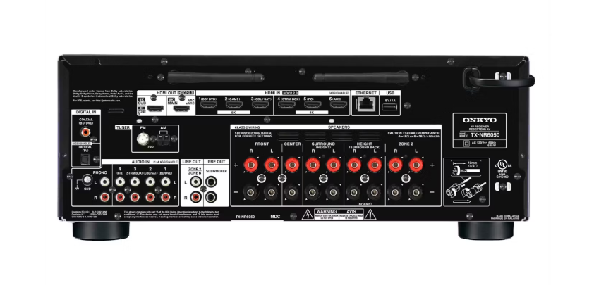 Onkyo TX-NR6050 - Amplificateur AV 7.2 canaux - 435×174×380 mm - noir