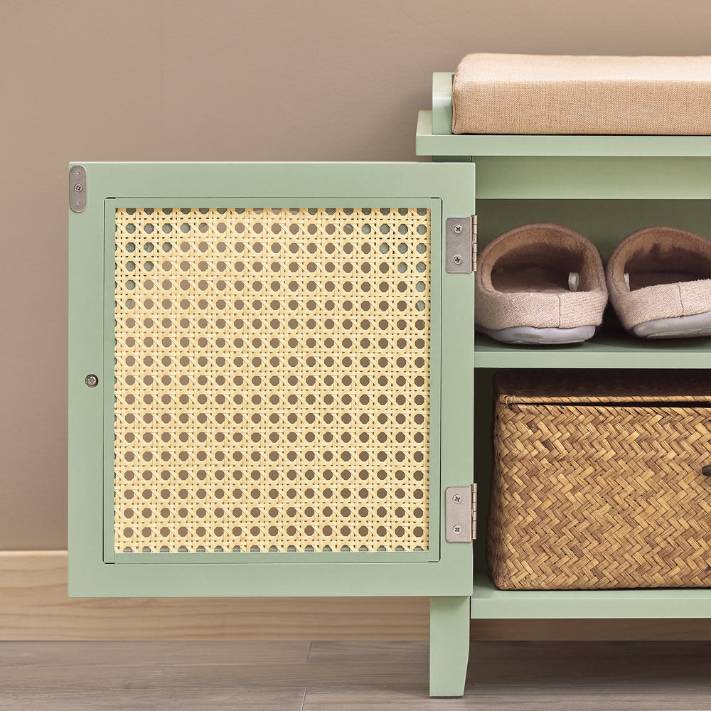 Meuble à chaussures - SoBuy - Meuble de rangement - Avec 3 tiroirs, 1 coussin rembourré et 2 portes