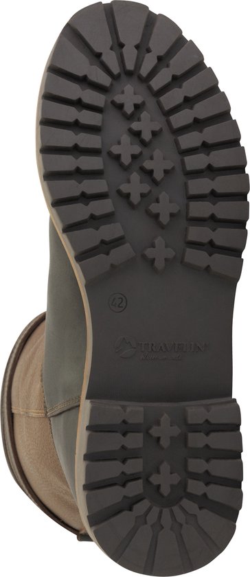 Travelin' Finnmark - Bottes imperméables pour homme - Doublées de laine - Marron foncé - taille 48