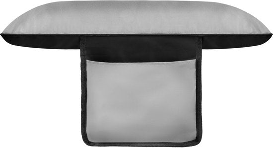tectake® Chaise longue pliable avec parasol - Chaise de jardin avec table - Porte-gobelet - Réglable à l'infini - Pour balcon, camping ou jardin - Chaise de relaxation avec coussin extra épais - Chaise de plage - Chaise longue - Div. couleurs - Gris