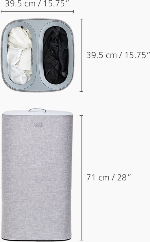Joseph Joseph - Coffret Love Your Laundry Tota Panier à linge et support - Silicone - Gris