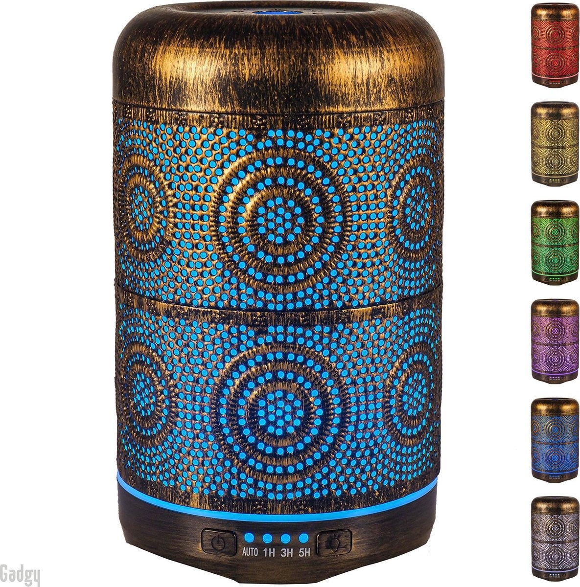 Gadgy Aroma Diffuser - Humidificateur Chambre Bébé Chambre à coucher - Diffuseur de parfum - avec éclairage LED - Diffuseurs d'arômes - 250 ml