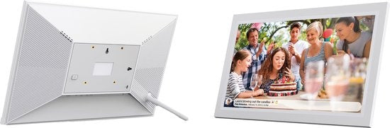 Cadre photo numérique Denver 15,6 pouces - XL - FULL HD - Frameo App - Cadre photo - écran tactile IPS - 16 Go - PFF1503W