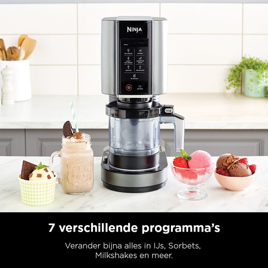 Ninja Creami - Machine à glaces 7-en-1 - Pour glaces, milkshakes, smoothie bowls et bien plus encore - Foodi - NC300EU