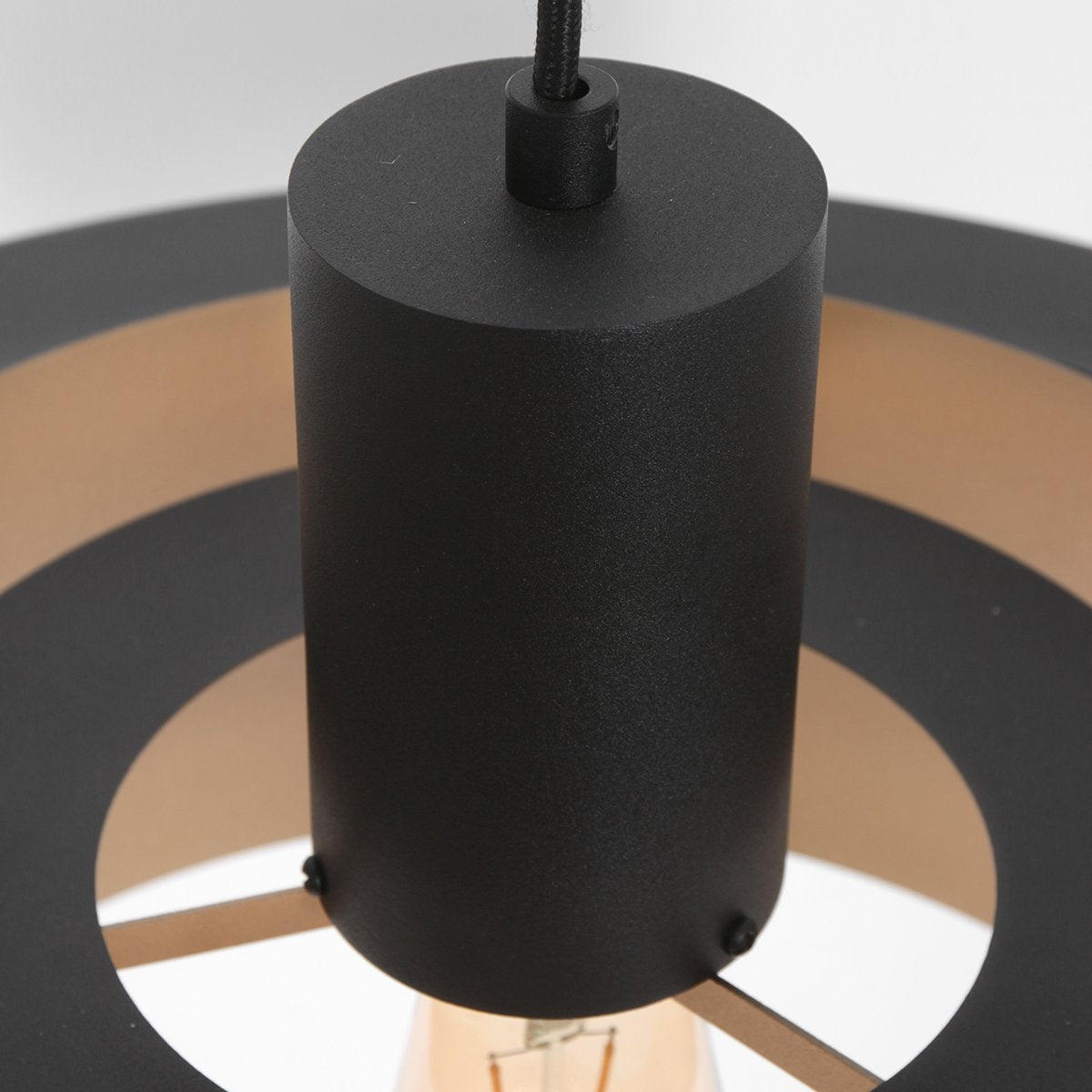 Anne Lighting Lampe pendante Flinter - Ø50 cm - Métal - E27 - Noir