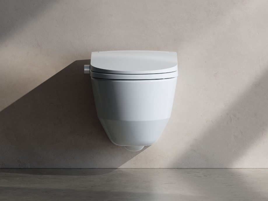 Laufen Cleanet Sit Pro 53 cm - blanc - WC suspendu sans rebord – Blanc – Siège chauffant – Fonction sèche-cheveux – Désinfection par UV – Raccordement par le bas - Cuvette seule