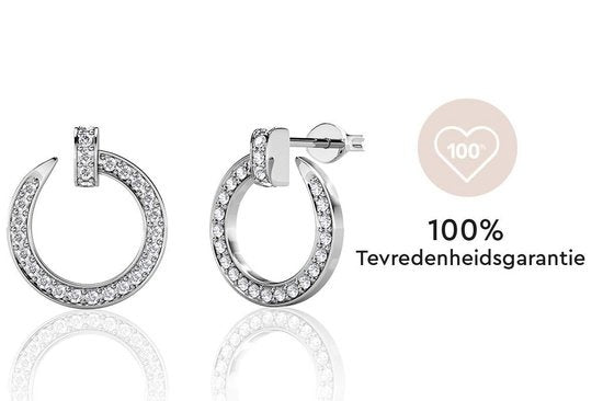 Yolora Boucles d'oreilles pour femmes avec cristaux Kalpa Camaka - Argent - Plaqué or blanc 18K - Boucles d'oreilles pour femmes - Boucles d'oreilles - Bijoux - Coffret cadeau de luxe - Coffret cadeau - Coffret cadeau exclusif - Bel emballage cadeau
