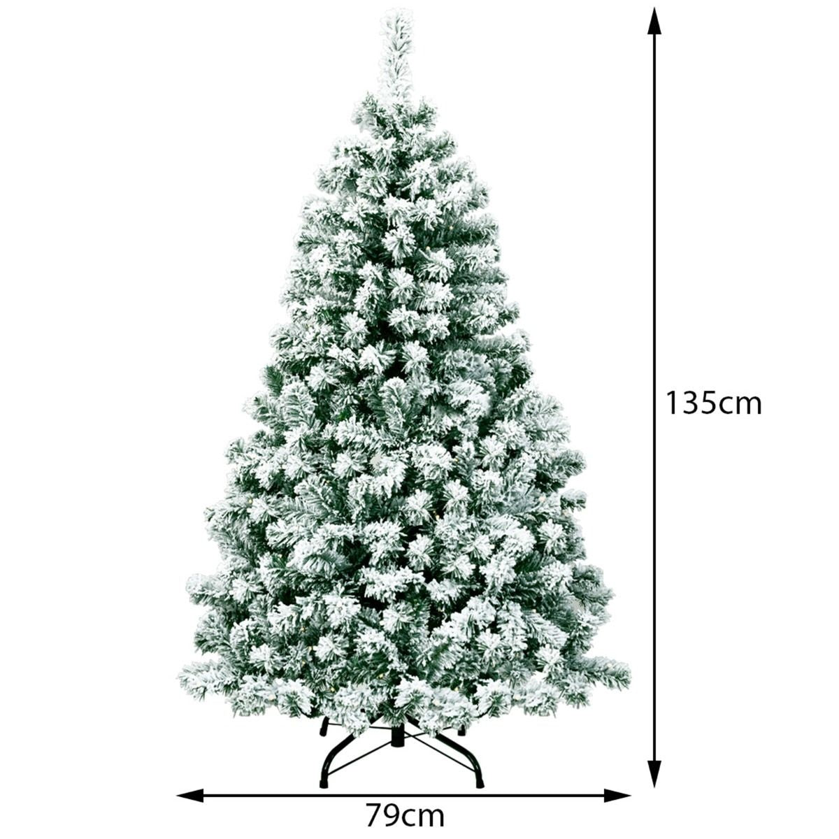 Coast 135 cm sapin de Noël enneigé avec pied en métal