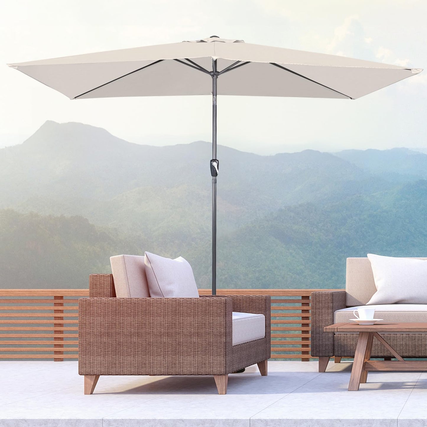 Angel Living Parasol - Rectangulaire - 200 x 300 cm - Beige