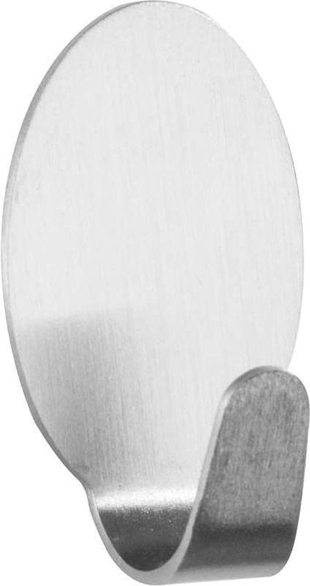 Wenko Crochet mural « Nain » 2,6 cm, acier inoxydable argent mat, lot de 2
