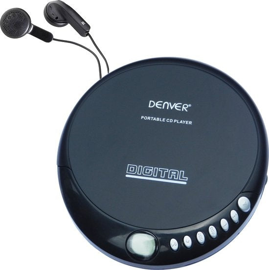 Lecteur CD Portable Denver – Discman avec écouteurs – Compatible CD/CD-R/CD-RW