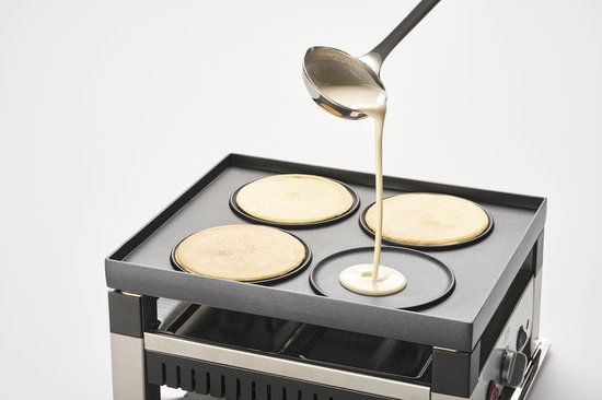 Solis Raclette & Pizza Grill - Gourmet Set 4 Persons - Raclette Gourmet Set - Gril de table avec 4 fonctions différentes