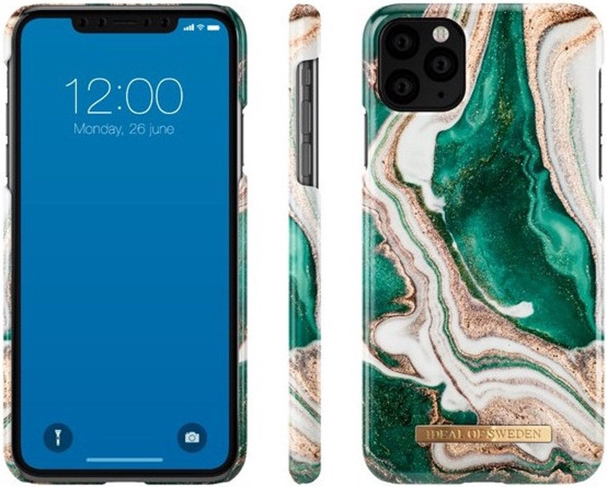 iDeal of Sweden iPhone 11 Pro Coque arrière - Golden Jade Marble