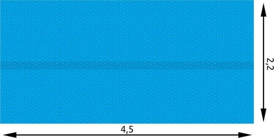 tectake - Couverture de piscine film solaire bleu rectangulaire 220 x 450 cm - 403103