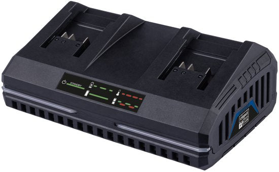 Scheppach SDBC2.4A Chargeur double pour batteries 2,4 A