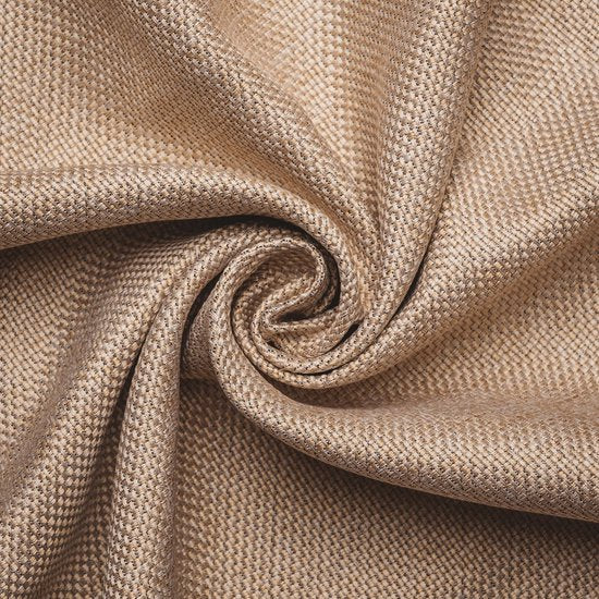 Larson - Rideau occultant tissé de luxe - Anneaux - Beige - 300 x 250 cm - occultant & prêt-à-porter