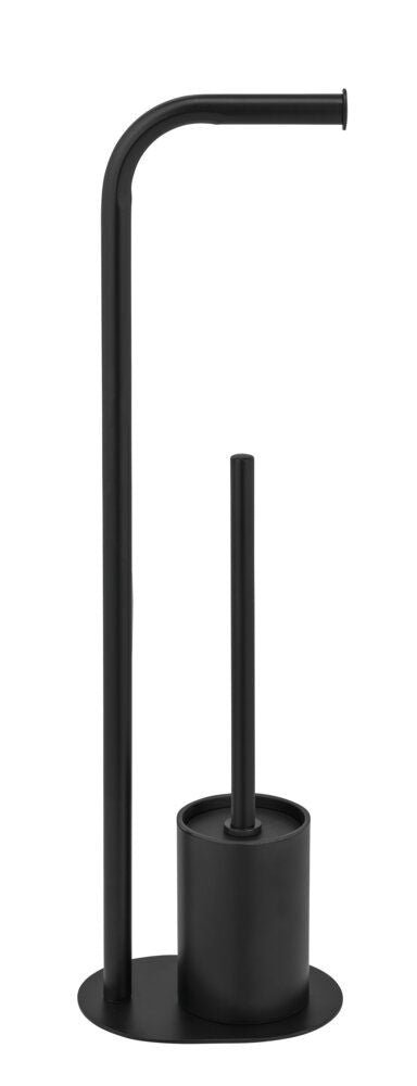 Ensemble de toilettes WENKO Levante Noir - Sur pied - Acier inoxydable - 23 x 63 x 17 cm