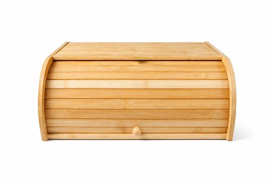 Boîte à pain Ceruzo en bambou – Boîte à pain avec volet coulissant – 38 cm