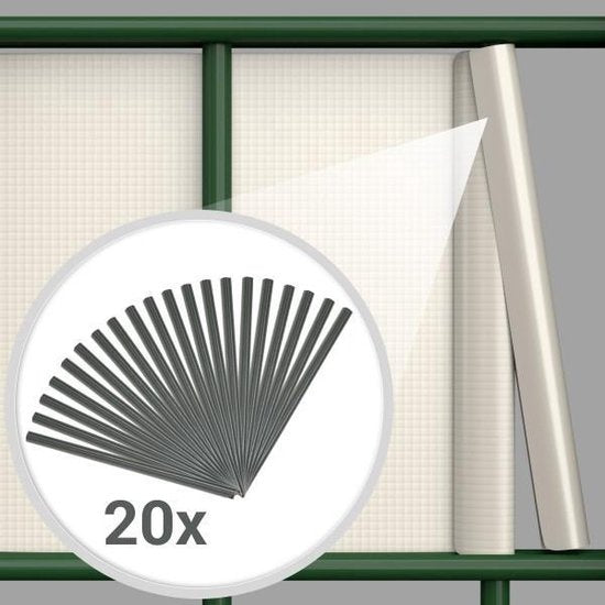 tectake® - Film de confidentialité pour clôture/écran de jardin - 70 mètres - 19 cm de haut - anthracite - 401874