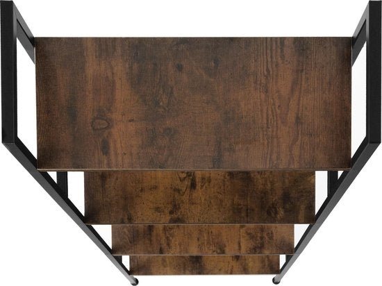 tectake - Armoire murale Liverpool - industriel brun foncé - 61,5 x 36,5 x 150 cm - 404148