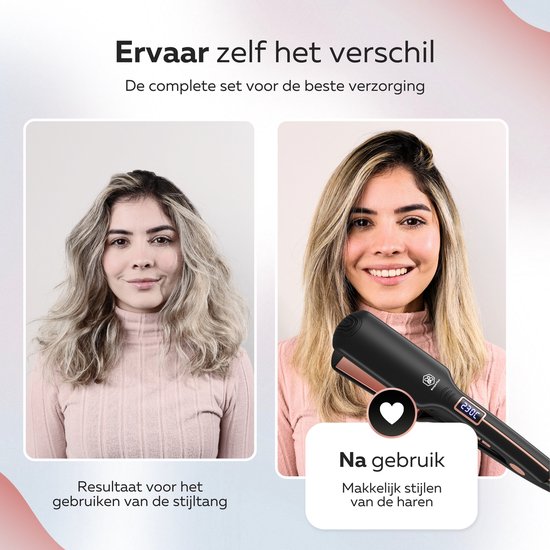 Beeperfect® Straightener Pro Straight - Lissage et bouclage - Lisseurs - Lisseur à cheveux - 80℃ à 230℃ - Tapis chauffant inclus