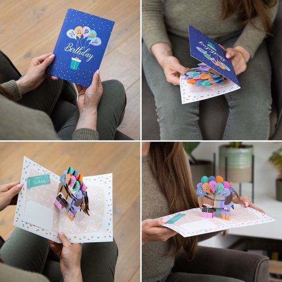 Partizzle, 1 carte d'anniversaire pop-up 3D « Teckel » avec enveloppe - Cartes d'anniversaire - Cartes pop-up - Adultes et enfants - 15 x 21 cm