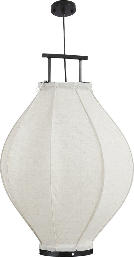 Lampe suspendue - Mica Decorations - Luminaire en Suspention - H73 x Ø54 cm - Lin - Blanc cassé