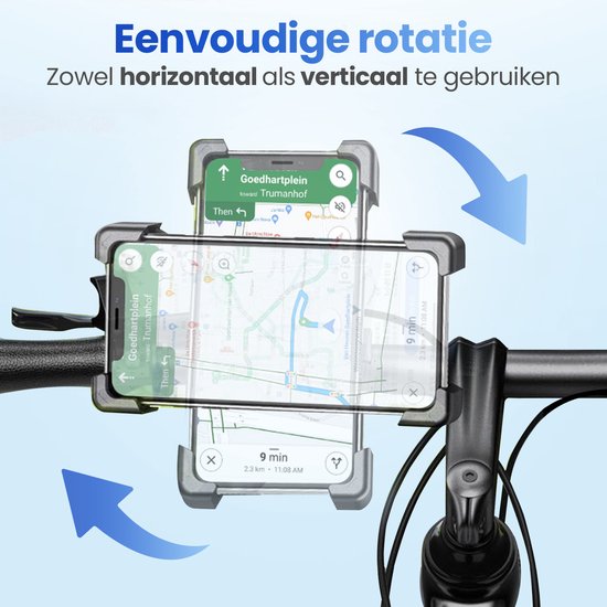 Garpex® Phone Holder Bicycle & Motorbike - 360° Rotatable - Shockproof - Universal Smartphone Holder - Anti Vibration - Waterproof