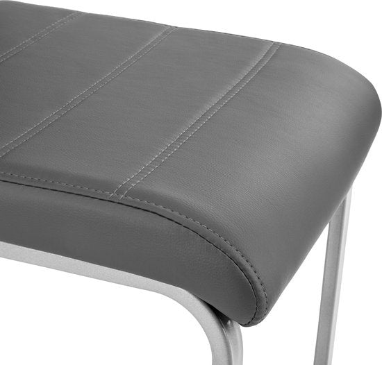 tectake® - set de 2 chaises de salle à manger Bettina grey - 402551