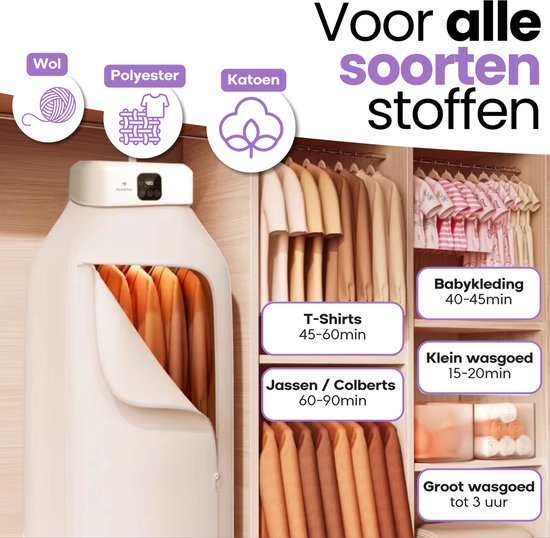 Sèche-linge à condensation Hendriqs® 8 kg - 90 °C : mini-sèche-linge avec stérilisation par UV - Des vêtements secs et une pièce chauffée en même temps - Alternative au sèche-linge à pompe à chaleur, au lave-linge/sèche-linge, à l'armoire de séchage, au s