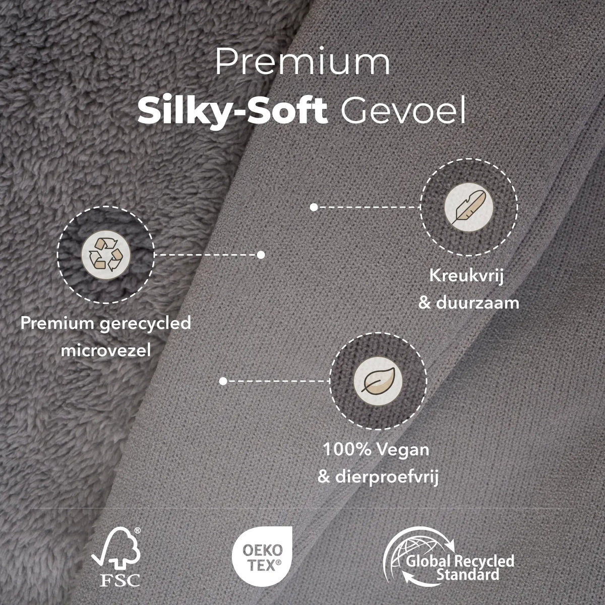 SJUMO Peignoir - Gris pierre de lune - Taille S/M - Ultra-doux et durable