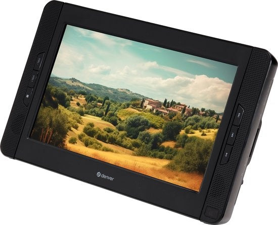 Lecteur DVD portable pour voiture - Denver - 25cm - 2 écrans - Support appui-tête - Noir