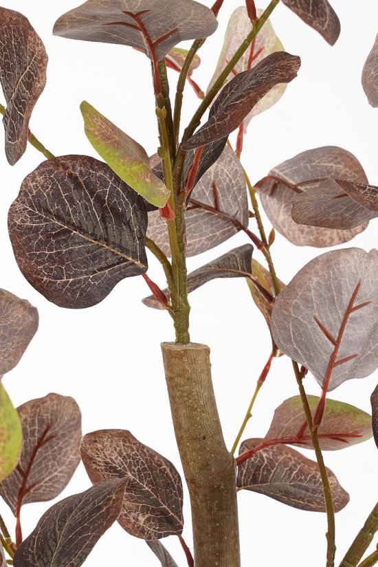 Mica Decorations : plante artificielle d'eucalyptus en pot - H 150 x Ø 30 cm - bronze