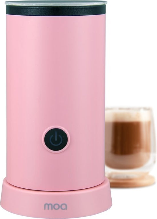 MOA Mousseur à lait électrique - Sans BPA - Pour faire mousser et chauffer - Rose - MF5P