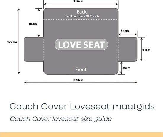 Âne Orange, Housse de canapé Housse de canapé Love Seat - 223x177 cm - Marron/crème - Couverture pour chien - Housse de canapé - Housse de canapé chien/chat - Housse de meuble déperlante