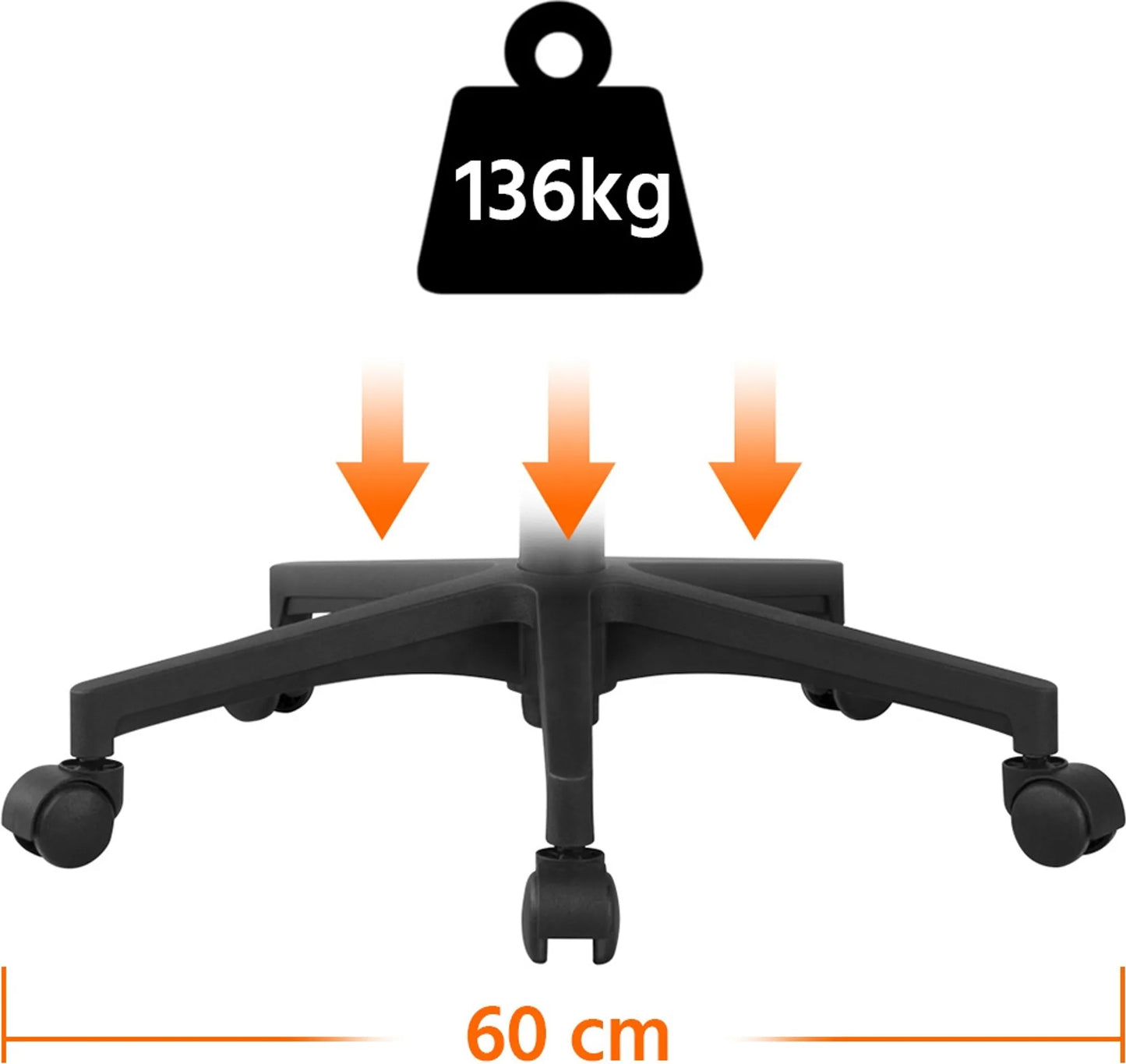 Chaise de bureau ergonomique Yaheetech - avec tissu en maille respirant, fonction oscillante et hauteur d'assise réglable - pour le bureau et l'étude - Nylon gris et métal - 60 x 60 x 91-100,5 cm