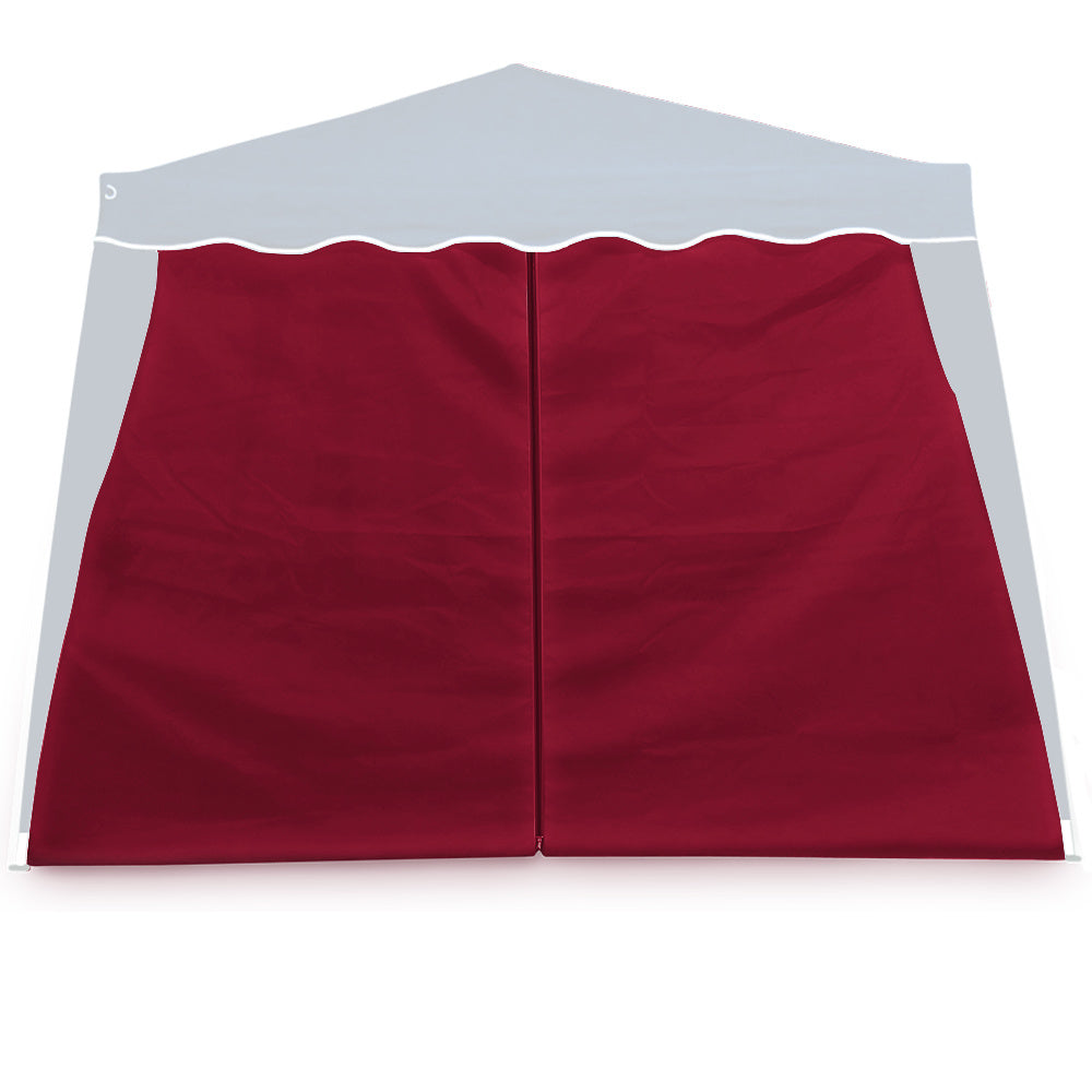 2x Zijgevel Vouwpaviljoen - Capri rood - 3x3m