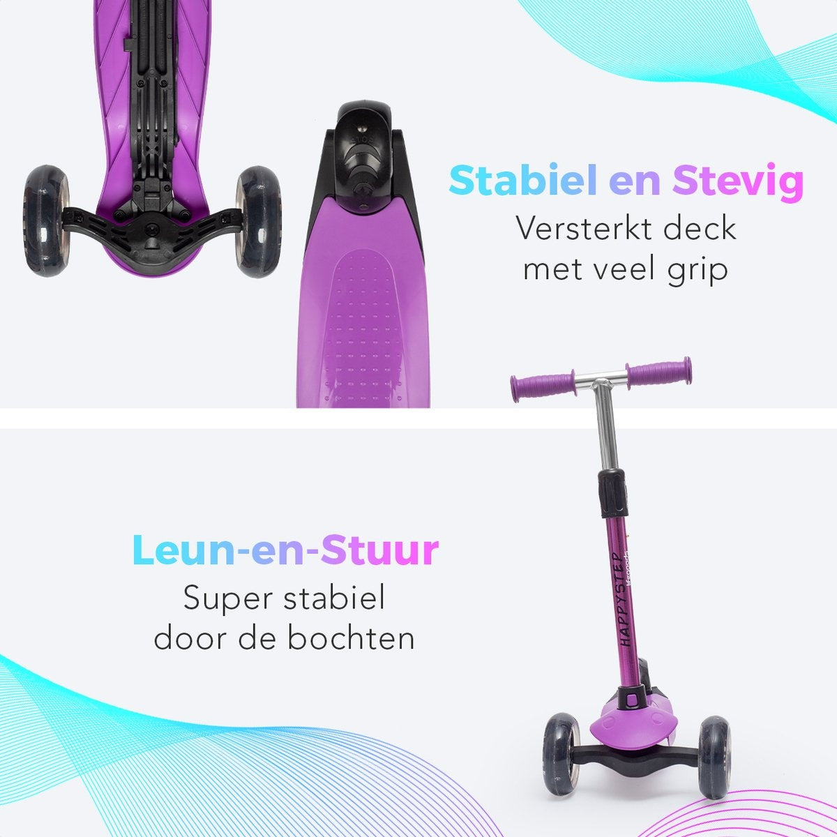 LifeGoods - Trotinette 3 à 5 ans - violet