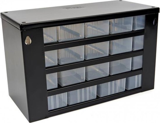 Raaco Armoire à tiroirs en acier avec 19 tiroirs - 30,6 x 15 x 19,5 cm