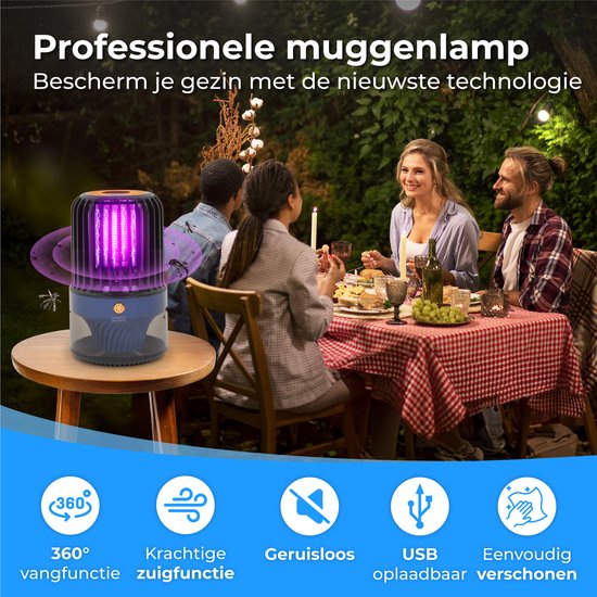 Nuvance - Lampe anti-moustiques - multicolore - 11x11x20 cm