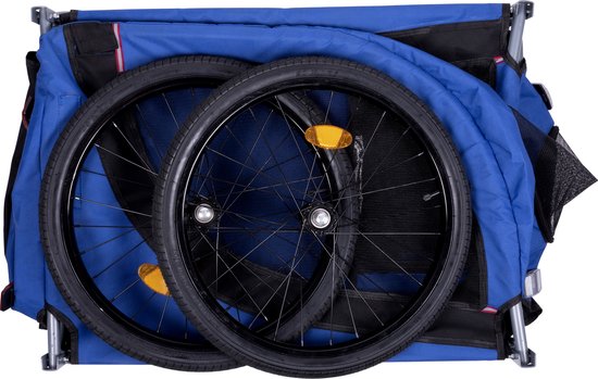 Bicycle Gear Dog Bike Trailer - Blue - 40kg - With Rain Cover & Reflectors