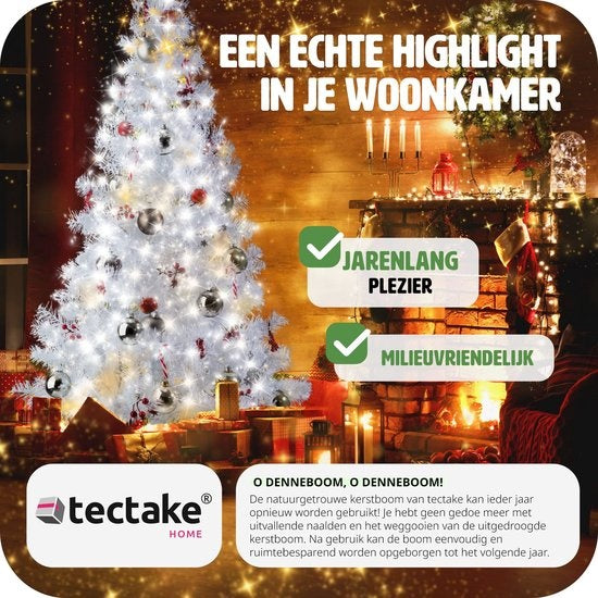 Tectake - blanc Arbre de Noël Artificiel - 180 cm - avec support - Arbre de Noël - Pin - 533 points - 402821