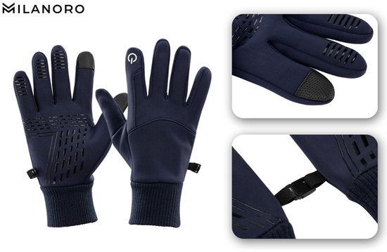 Milanoro - Gants imperméables et coupe-vent - Noir - L