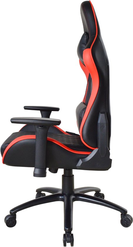 VDD Gaming - Fauteuil gaming - Fauteuils gaming - Fauteuil gaming à assise large - Fauteuil gaming pour personnes de grande taille - rouge - noir - charge maximale de 150 kg