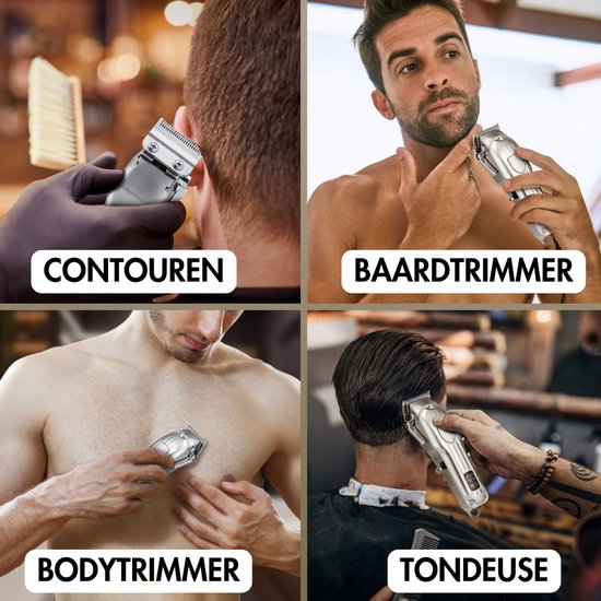 Tondeuse professionnelle sans fil - Tondeuse à cheveux pour hommes - Sansbeauté® - Cheveux Hair - Tondeuse à cheveux - Machine à cheveux pour coiffeurs - Tondeuse à cheveux - Tondeuse à barbe - Dispositif de coupe - Tondeuse à cheveux pour coiffeurs - Ton
