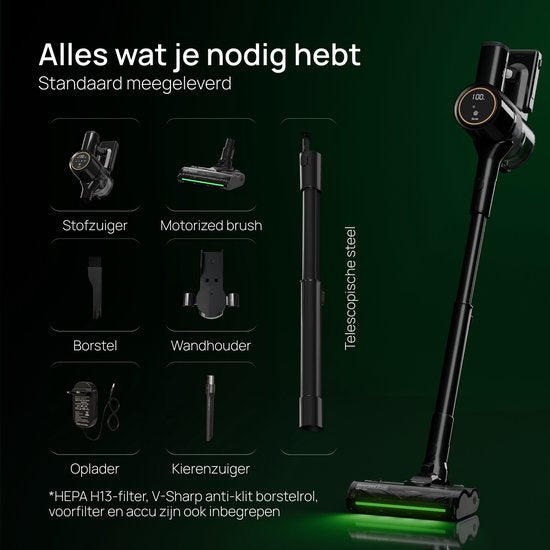 Aspirateur balai sans fil Skrub 500 W - 60 min - 32 kPa - HEPA H13 - Aspirateur à main - Aspirateur sans fil et sans sac