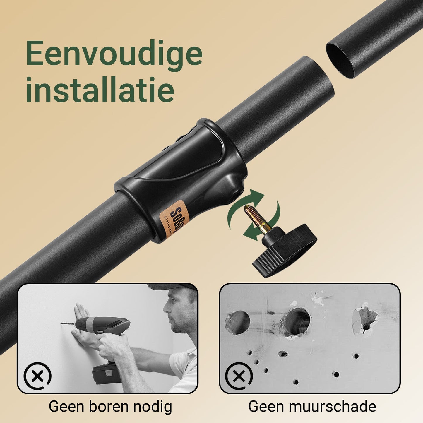 SoBuy Porte-vêtements télescopique KLS04-II-SCH - 209-311 × 200-295 cm - Noir - Penderie ouverte réglable avec barres et étagères